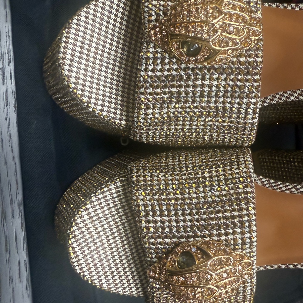 Kurt Geiger Gold Metallic Platform Block Heel ❤️❤️❤️ - Picture 8 of 17